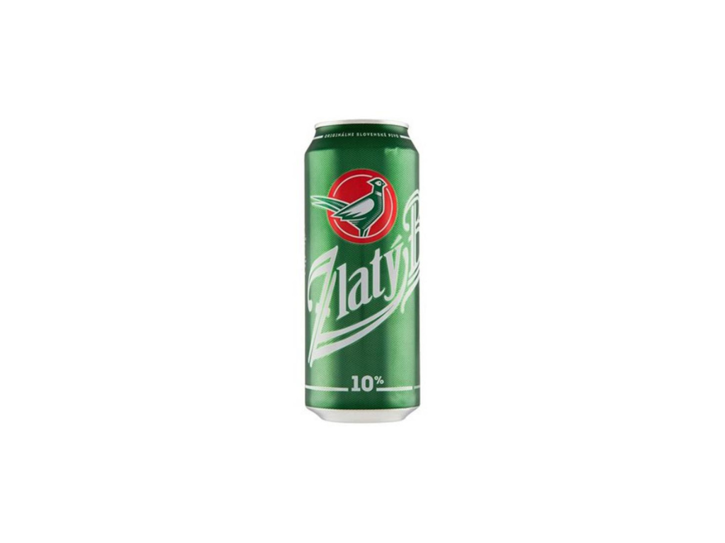 Zlatý Bažant 10% svetlé výčapné pivo 500 ml plech